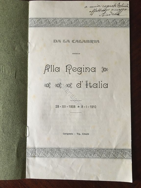 Omaggio alla Regina d'Italia da la Calabria - 28 Dic …
