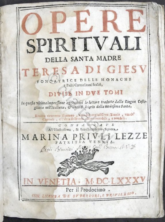 Opere spirituali della Santa Madre Teresa di Giesu - Opera …