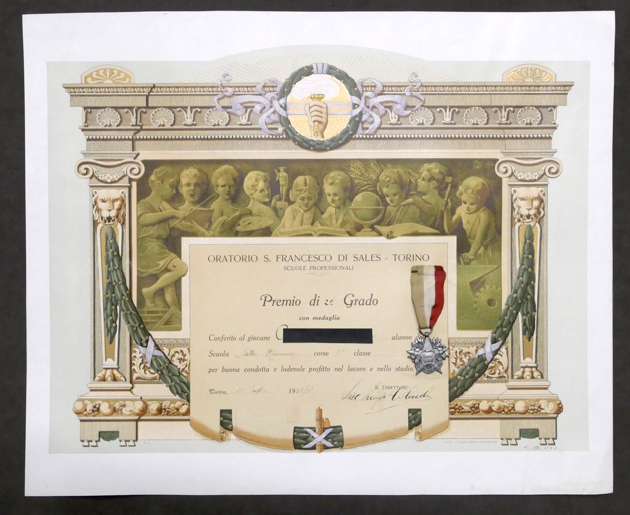 Oratorio S. Francesco di Sales Torino Diploma Premio 2° Grado … | Immagine principale