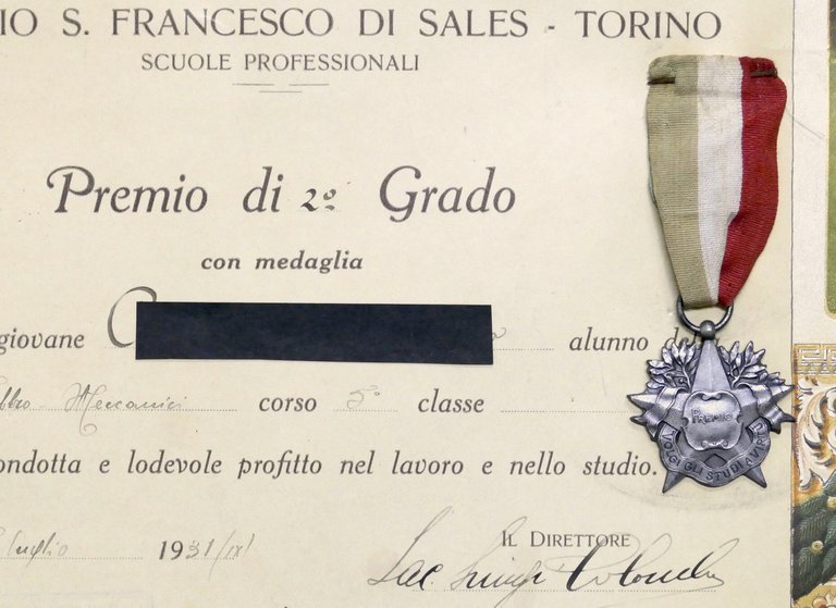 Oratorio S. Francesco di Sales Torino Diploma Premio 2° Grado … | Immagine Gallery 2