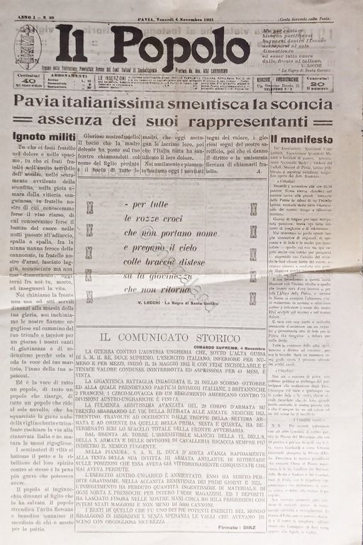 Organo della Federazione Provinciale Pavese dei Fasci - Il Popolo …