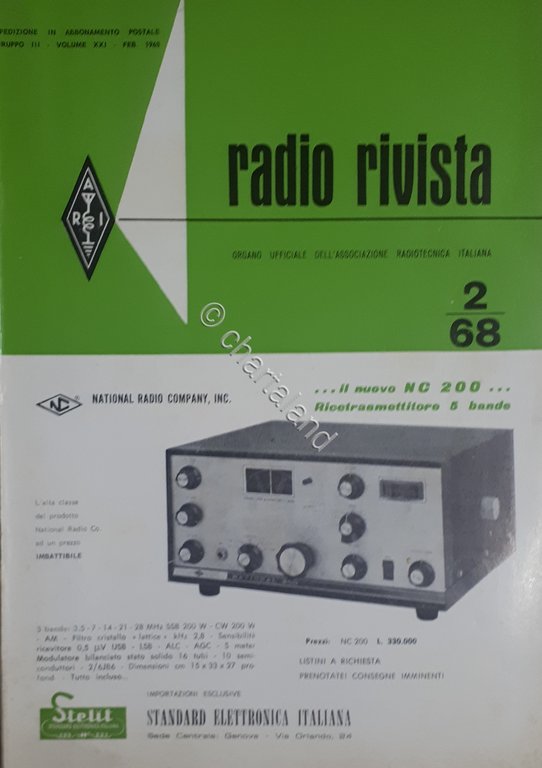 Organo Ufficiale Associazione Radiotecnica Italiana - Radio Rivista N. 2 …