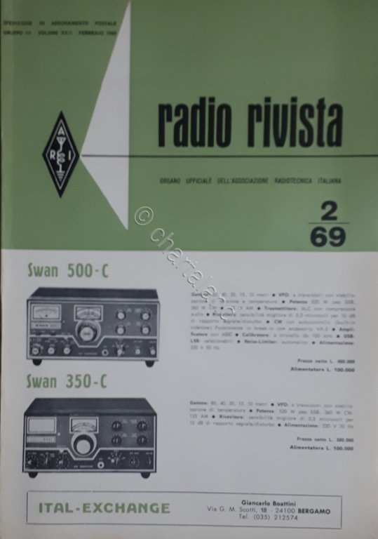 Organo Ufficiale Associazione Radiotecnica Italiana - Radio Rivista N. 2 - 1969