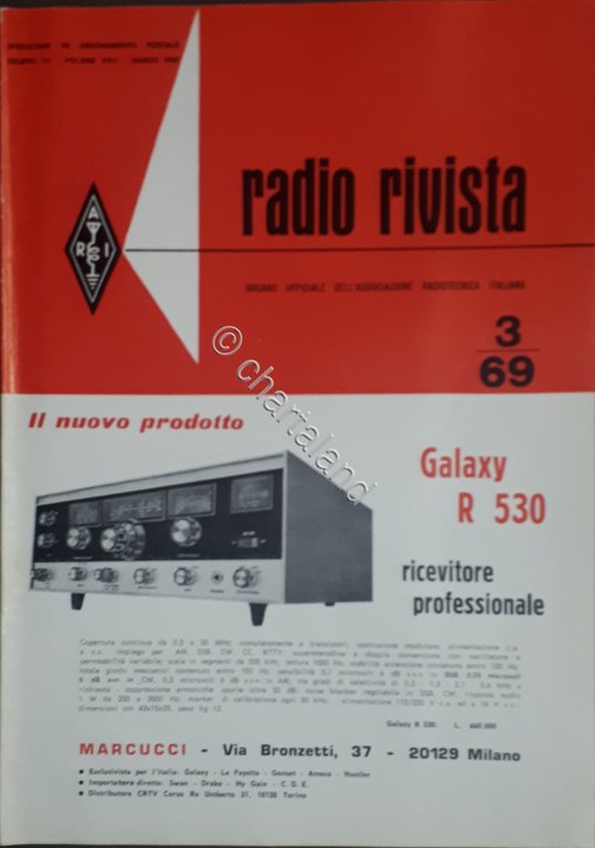 Organo Ufficiale Associazione Radiotecnica Italiana - Radio Rivista N. 3 …