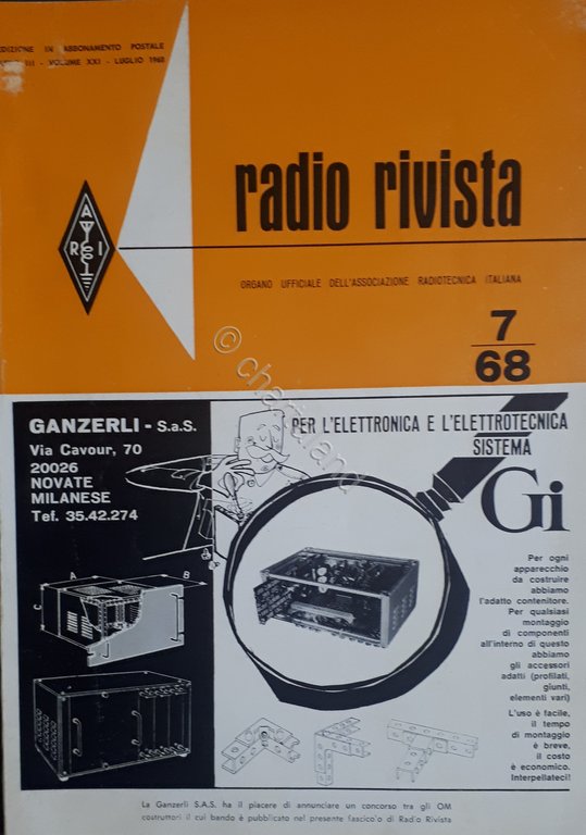 Organo Ufficiale Associazione Radiotecnica Italiana - Radio Rivista N. 7 - 1968