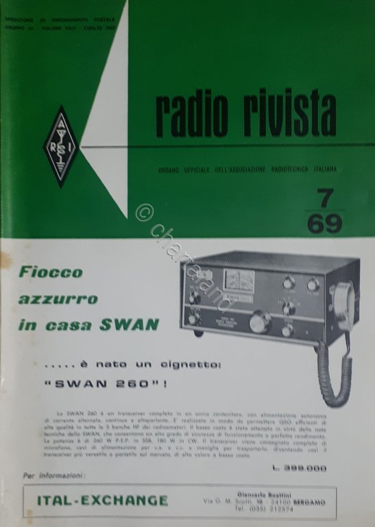 Organo Ufficiale Associazione Radiotecnica Italiana - Radio Rivista N. 7 - 1969