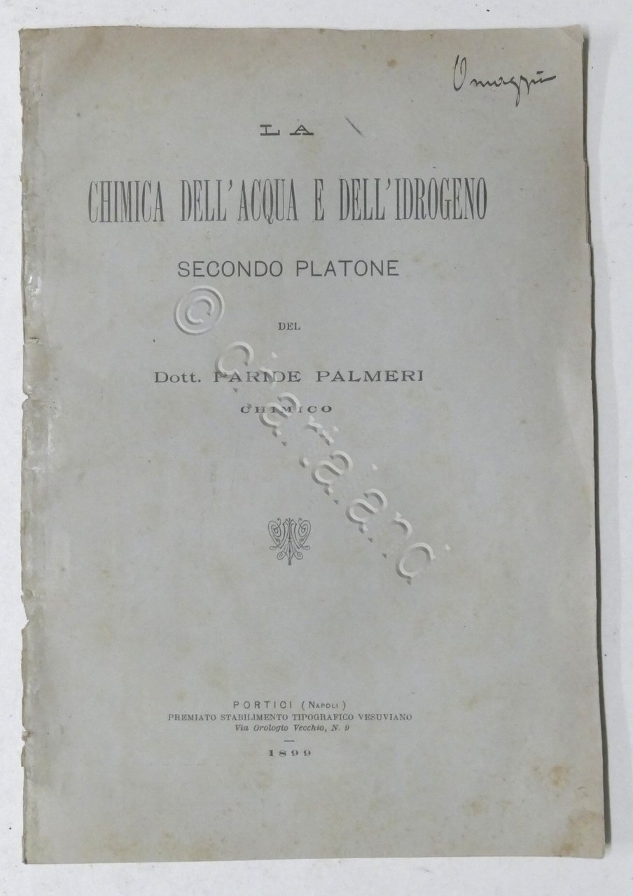 P. Palmeri - La chimica dell'acqua e dell'idrogeno secondo Platone …