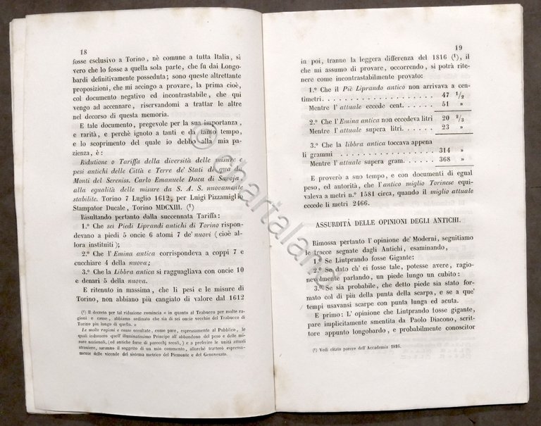 P. Rocca Investigazioni vera origine piede liprando sistema metrico Italia …