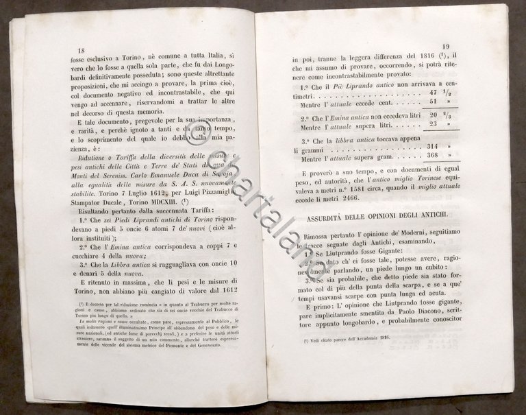 P. Rocca Investigazioni vera origine piede liprando sistema metrico Italia …