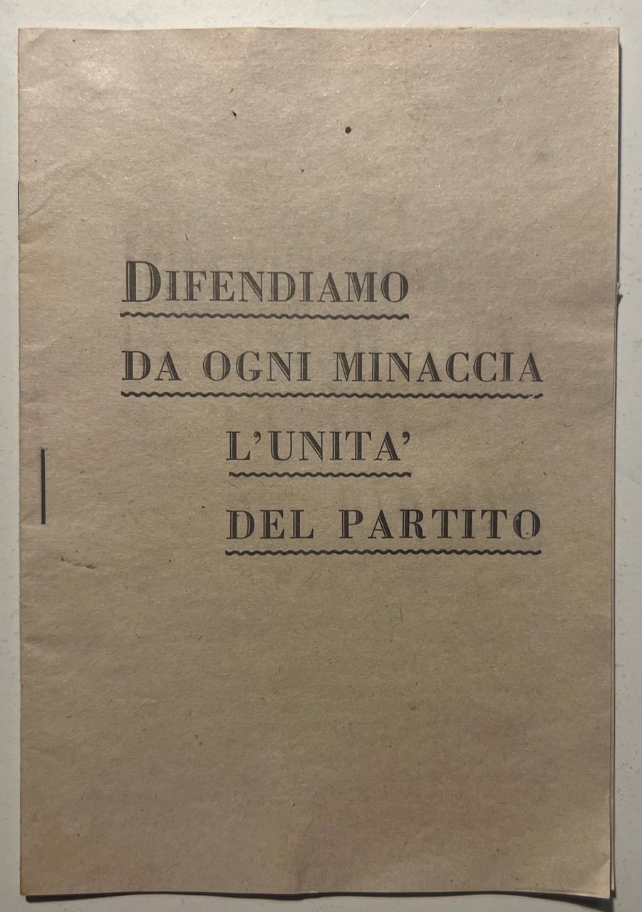 P. S. I. - Difendiamo da ogni minaccia L'unità del …