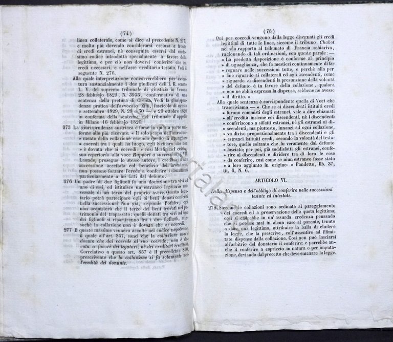 Pagani - Sulla legittima: trattato secondo jus romano francese e …