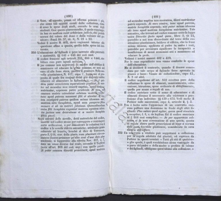 Pagani - Sulla legittima: trattato secondo jus romano francese e …