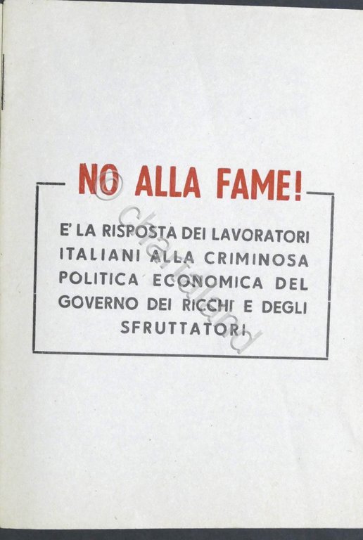 Partito Comunista Iltaliano - Opuscolo contro il Governo De Gasperi …