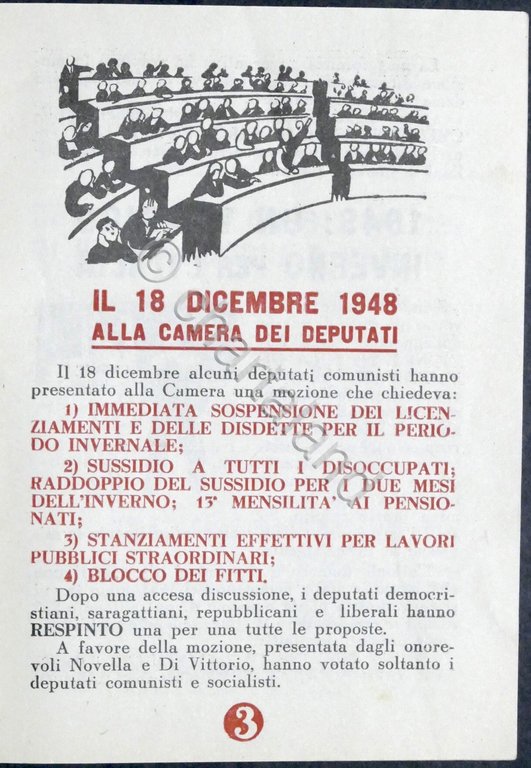 Partito Comunista Iltaliano - Opuscolo contro il Governo De Gasperi …