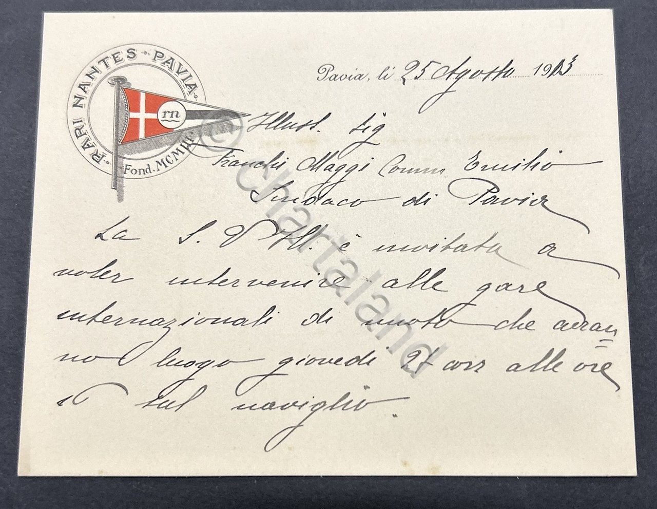 Pavia - Invito Gare Nuoto Navigli - 1913