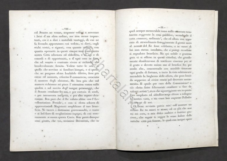 Per dedicazione Statua Equestre cittadini Casale a il Re Carlo …