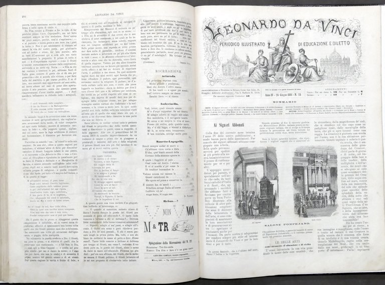Periodico illustrato - Leonardo da Vinci - Anno IV completo …