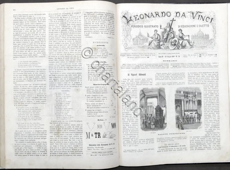 Periodico illustrato - Leonardo da Vinci - Anno IV completo …