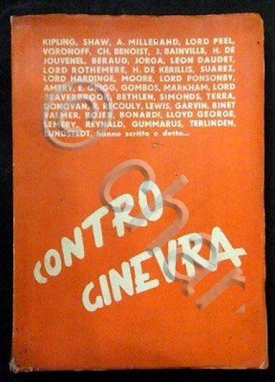 Pescatore Peroli - Contro Ginevra -  Kipling e altri hanno scritto e detto 1936