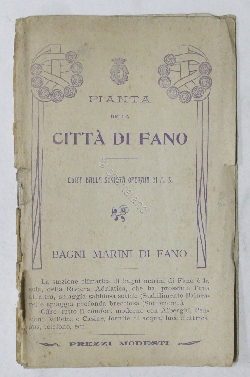 Pianta della Città di Fano - Bagni Marini di Fano …