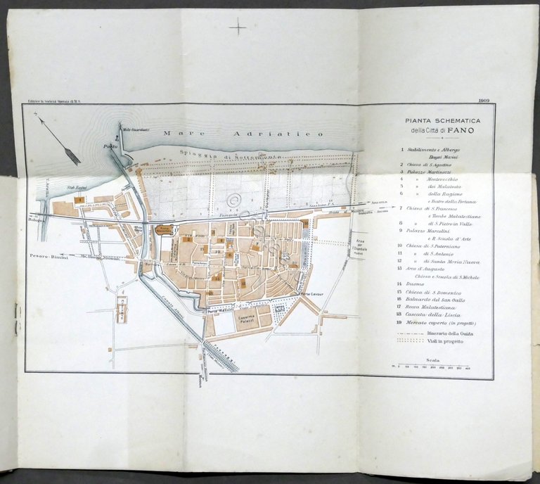 Pianta della Città di Fano - Bagni Marini di Fano …