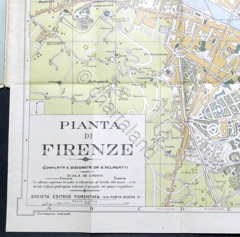 Pianta della Città di Firenze e stradario - 1929