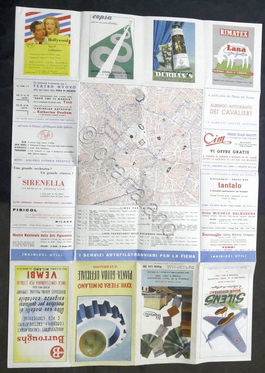 Pianta Guida ufficiale della XXVII Fiera di Milano - 1949