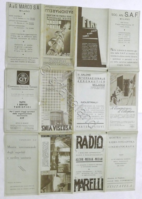 Pianta ufficiale della XVIII Fiera di Milano - 1937
