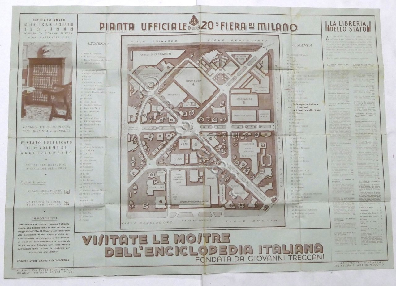 Pianta ufficiale della XX Fiera di Milano - 1939