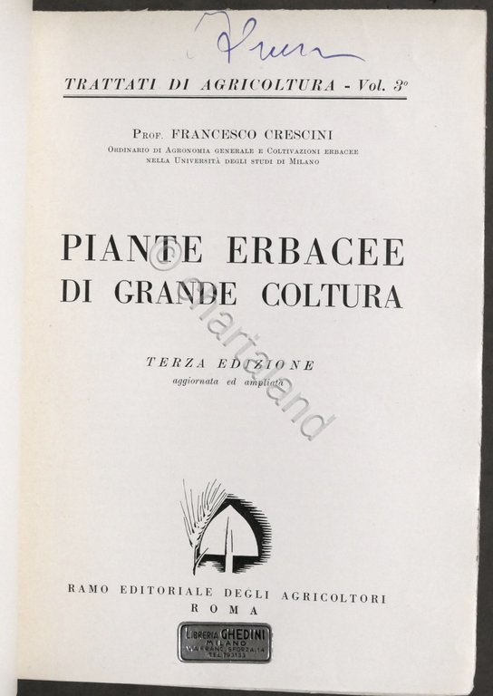 Piante Erbacee di F. Crescini - Trattati di Agricoltura - …
