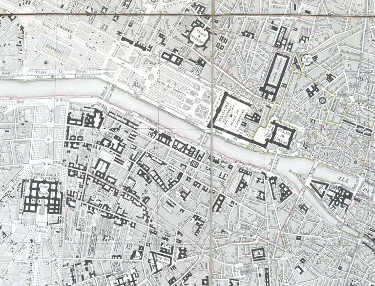 Piantina di Parigi - Plan de la ville de Paris …