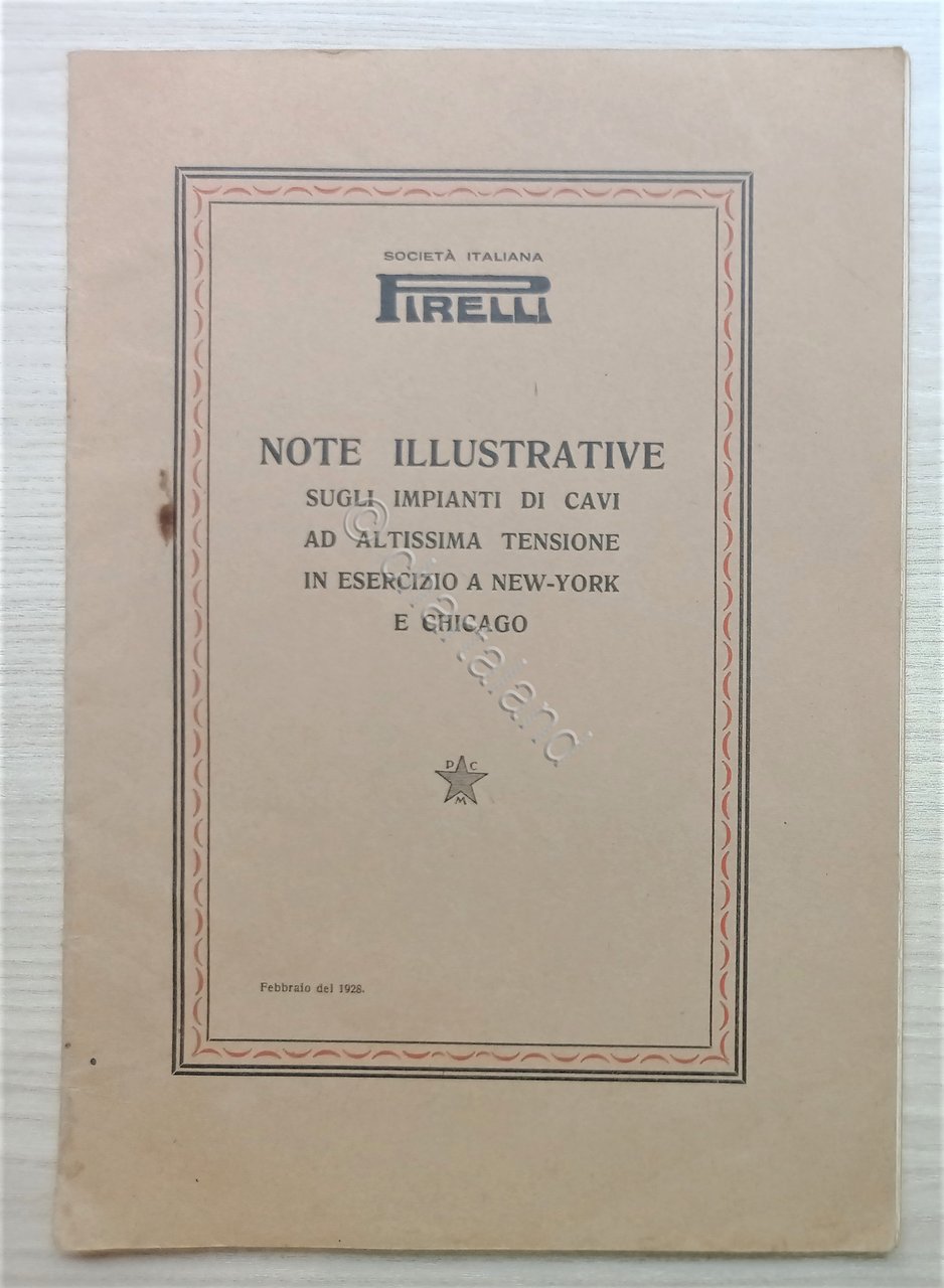 Pirelli - Note illustrative sugli impianti di cavi New York …