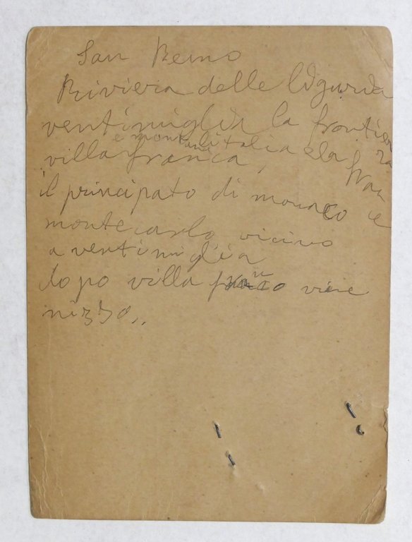 Piroscafo Conte di Savoia Compagnia Italia - Certificato medico - …