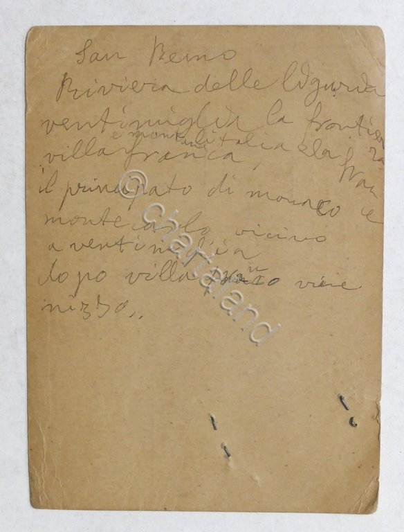 Piroscafo Conte di Savoia Compagnia Italia - Certificato medico - …