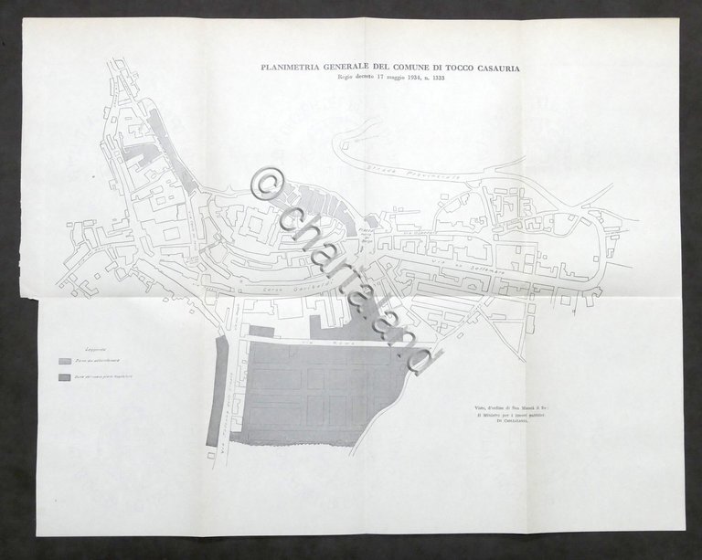 Planimetria generale del Comune di Tocco Casauria (Pescara) - 1934