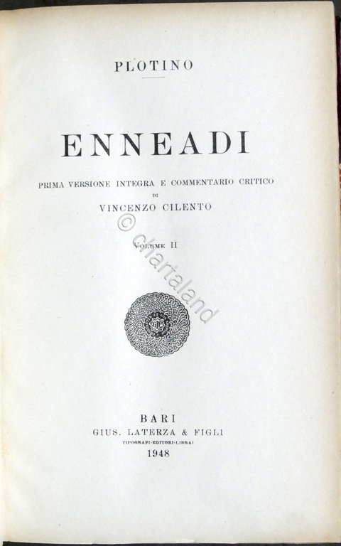 Plotino - Enneadi - Volume II - Commentario di V. …