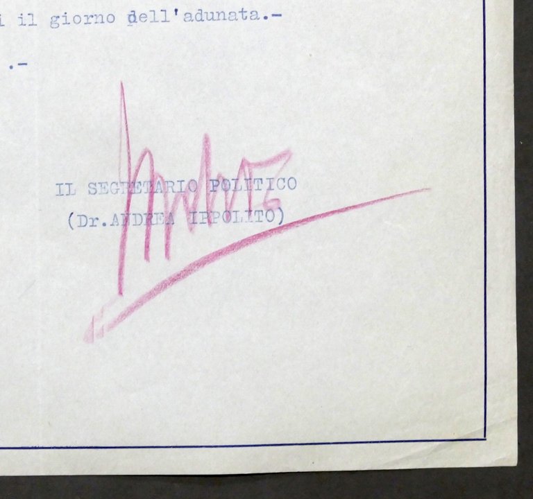 PNF Gruppo Universitario Ugo Pepe Lettera autografo segretario A. Ippolito …