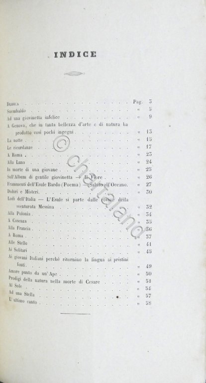 Poesia - Primi Canti di Antonio Canepa - ed. 1852 …