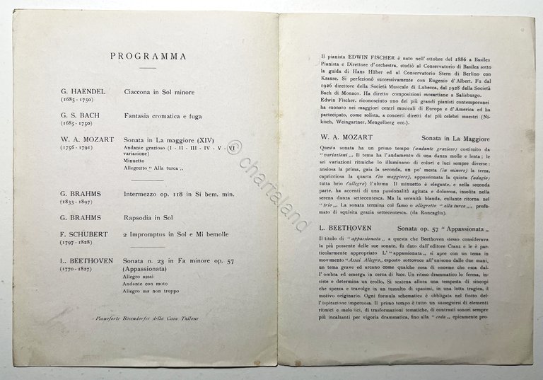 Programma Circolo Musicale Lecco - XII Concerto - Pianista Edwin …