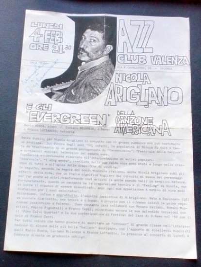 Jazz Club Valenza - Nicola Arigliano e gli Evergreen - …