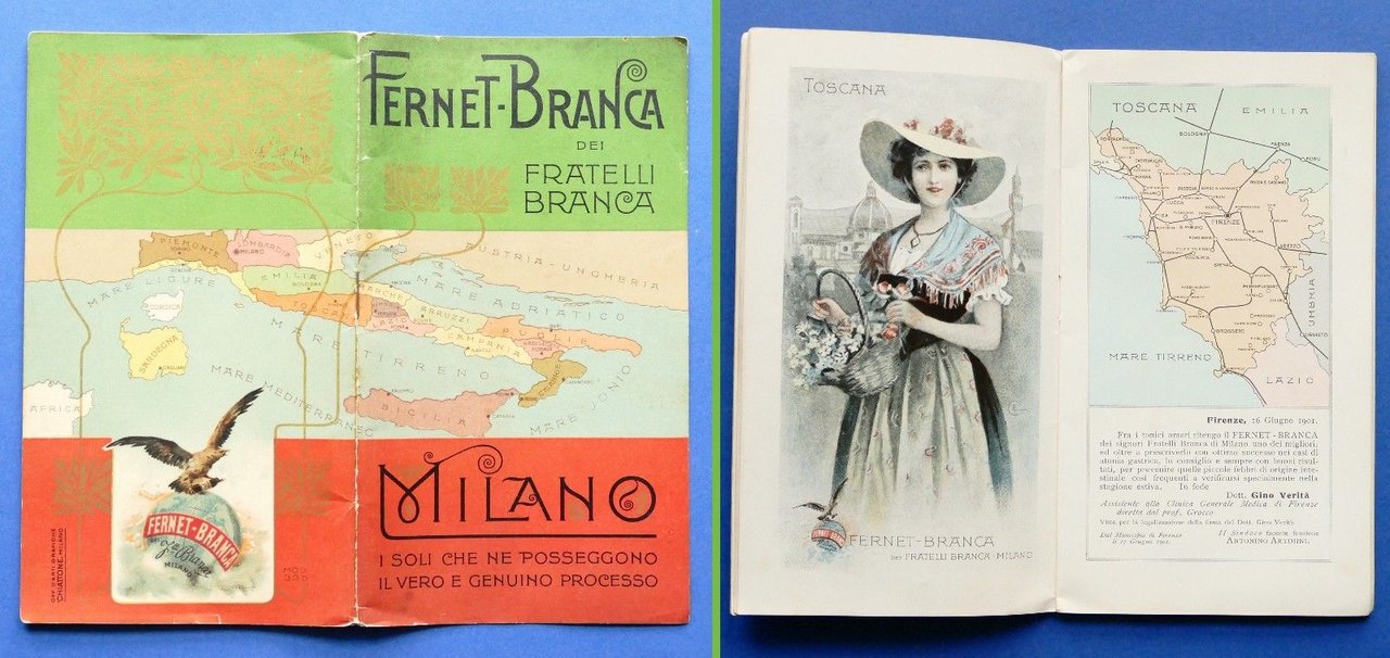 Pubblicità - Brochure Fernet Branca Milano - 1900 ca. - … | Immagine principale
