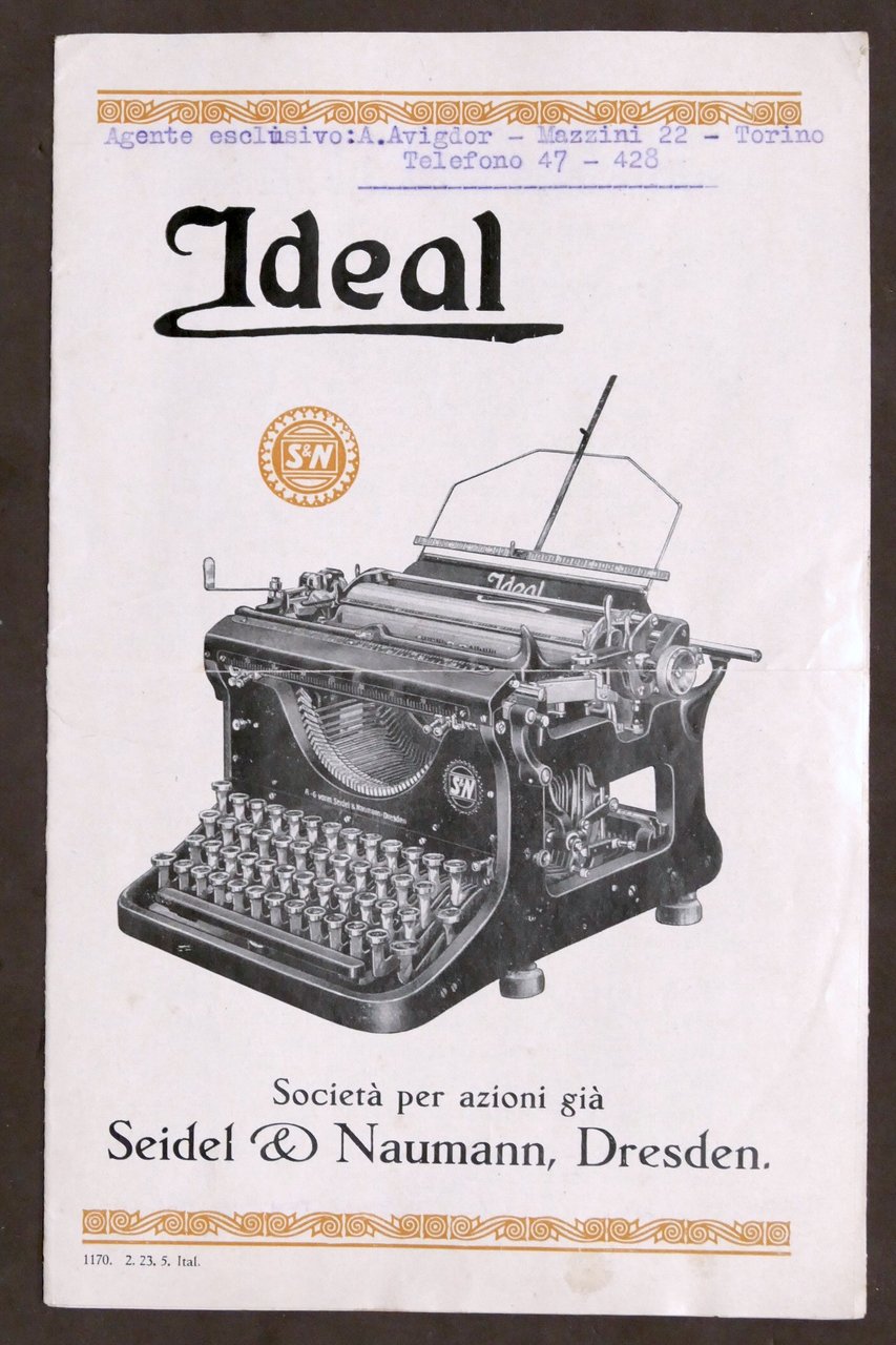 Pubblicità - Brochure Macchina da Scrivere Ideal - anni '30