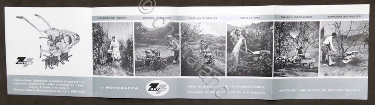 Pubblicità - Brochure Motozappa Motom - 1970 ca.