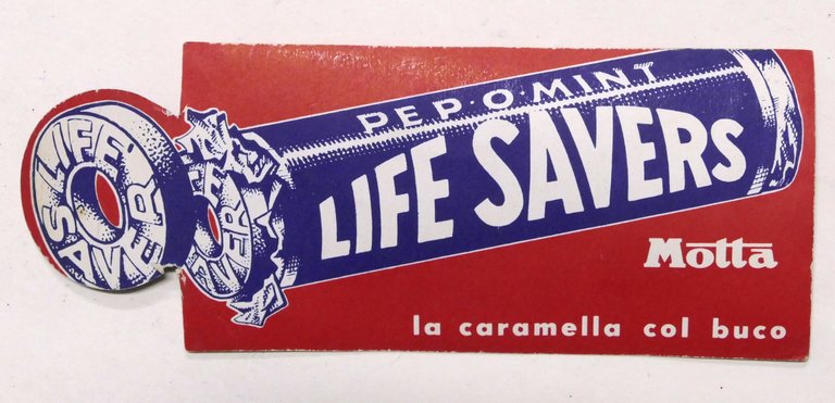 Pubblicità - Etichetta Cinzano Soda / Caramelle Life Saver Motta …