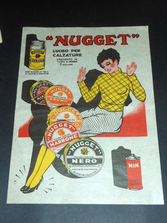 Pubblicità - Locandina Lucido per Calzature NUGGET - anni '40 | Immagine principale