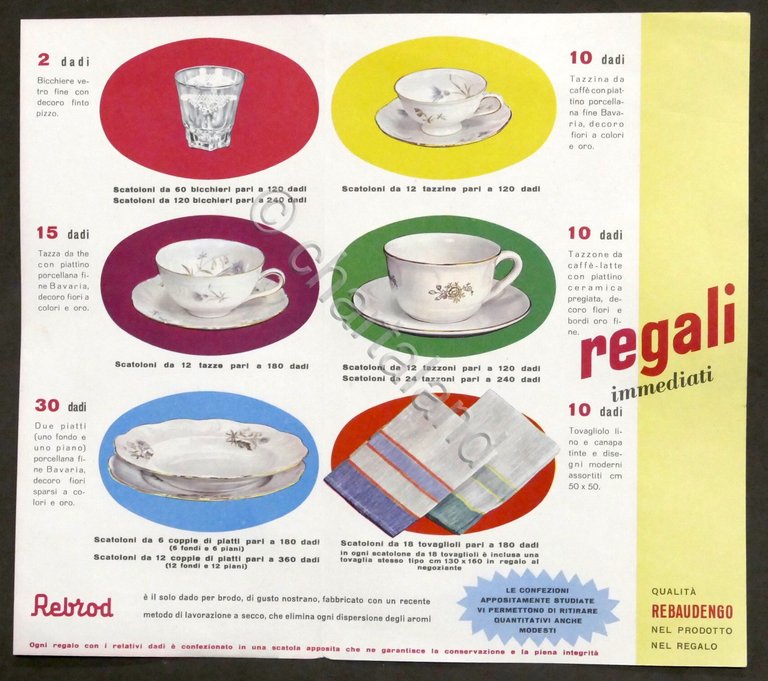 Pubblicità alimentari - Brochure Dadi Rebrod - Ditta Rebaudengo Torino …