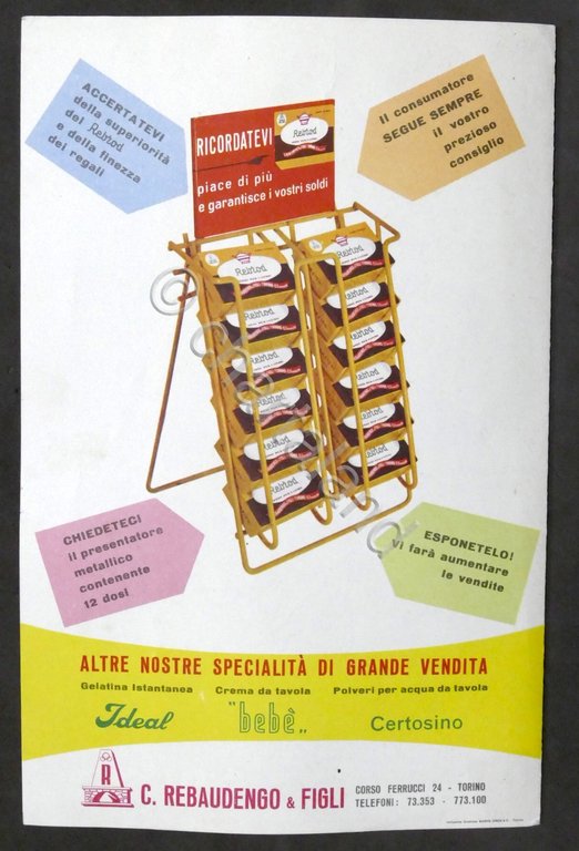 Pubblicità alimentari - Brochure Dadi Rebrod - Ditta Rebaudengo Torino …