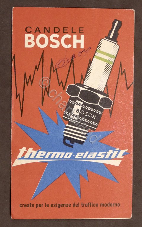 Pubblicità auto - Brochure Candele Bosch thermo-elastic - anni ’60