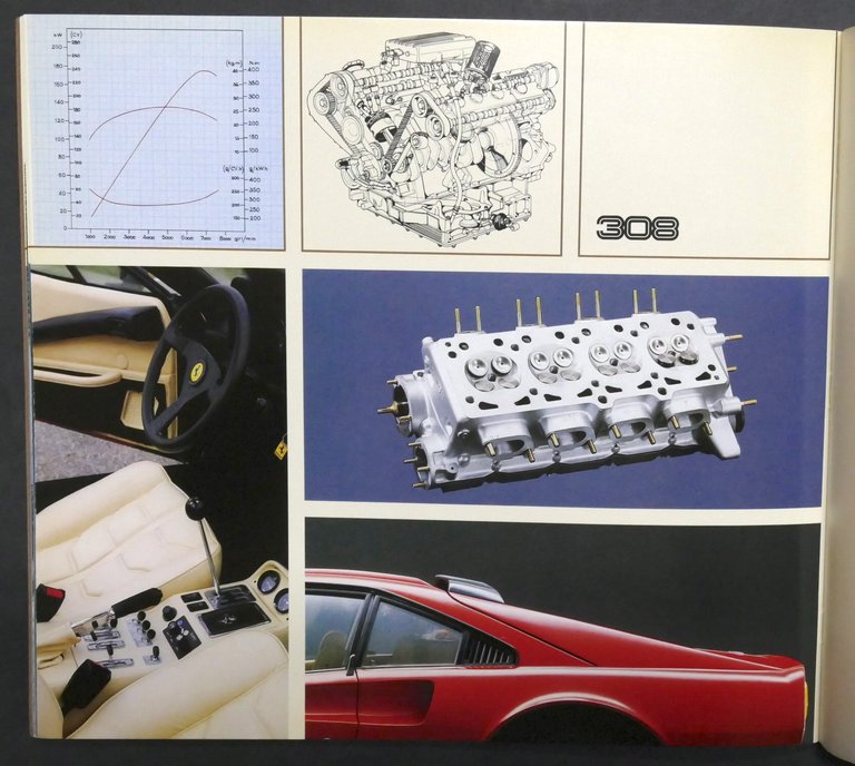 Pubblicità auto - Brochure Ferrari 308 Quattrovalvole - 1982 ca.