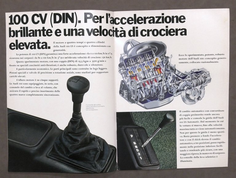 Pubblicità Automobilismo - Brochure Audi 100 Classe Sport-Confort - anni …